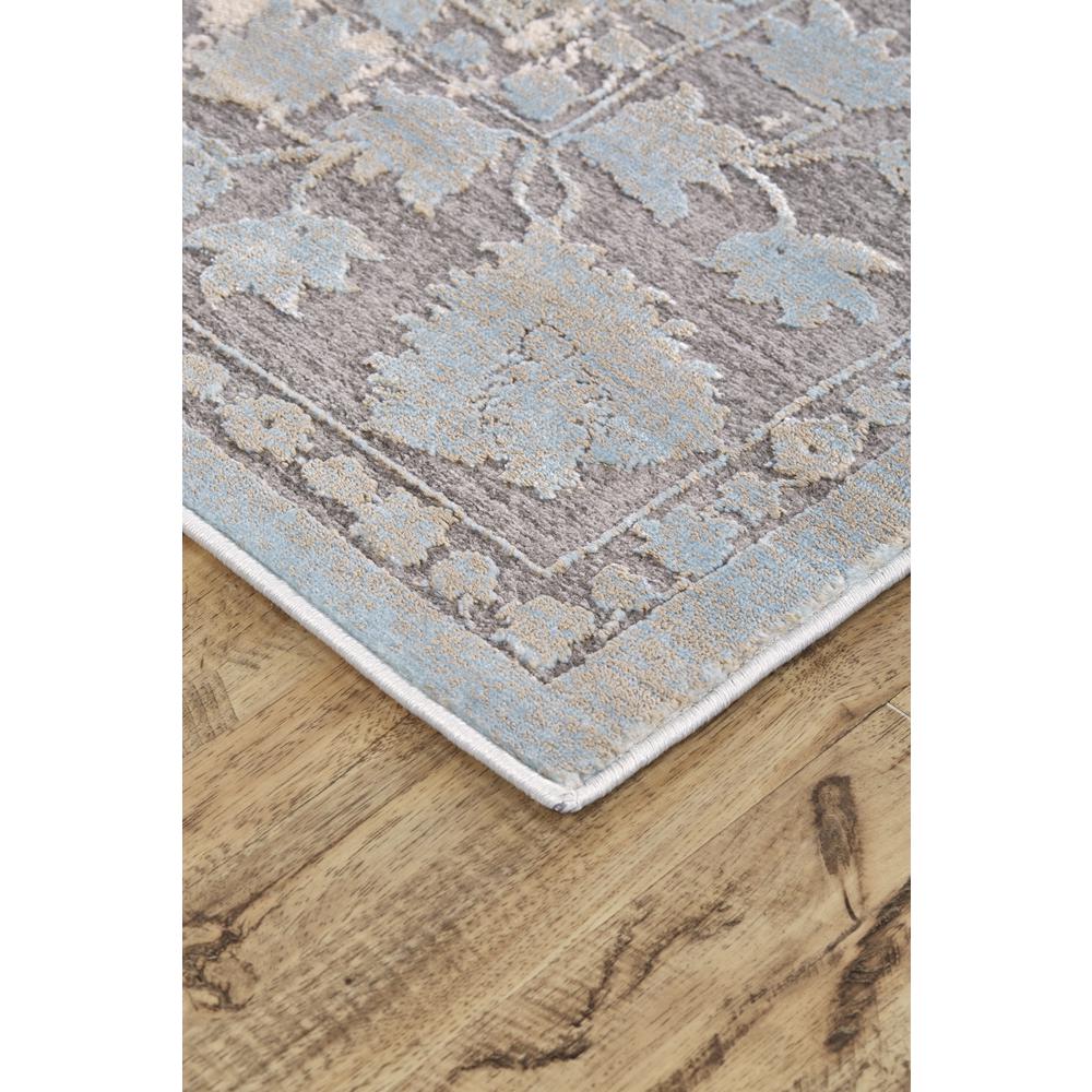 Prasad Ornamental Pastel Accent Rug, Sky Blue/Ivory Sand, 1ft-8in x 2ft-10in, 6703681FLBL000P18. Picture 3