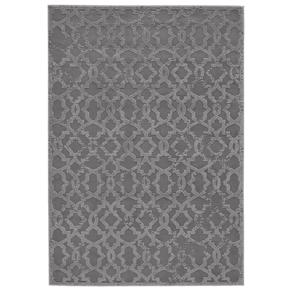 Akhari DIstressedTrellisAccent Rug, Silver Gray/Steel Gray, 1ft-8in x 2ft-10in, 6713675FSLV000P18. Picture 1