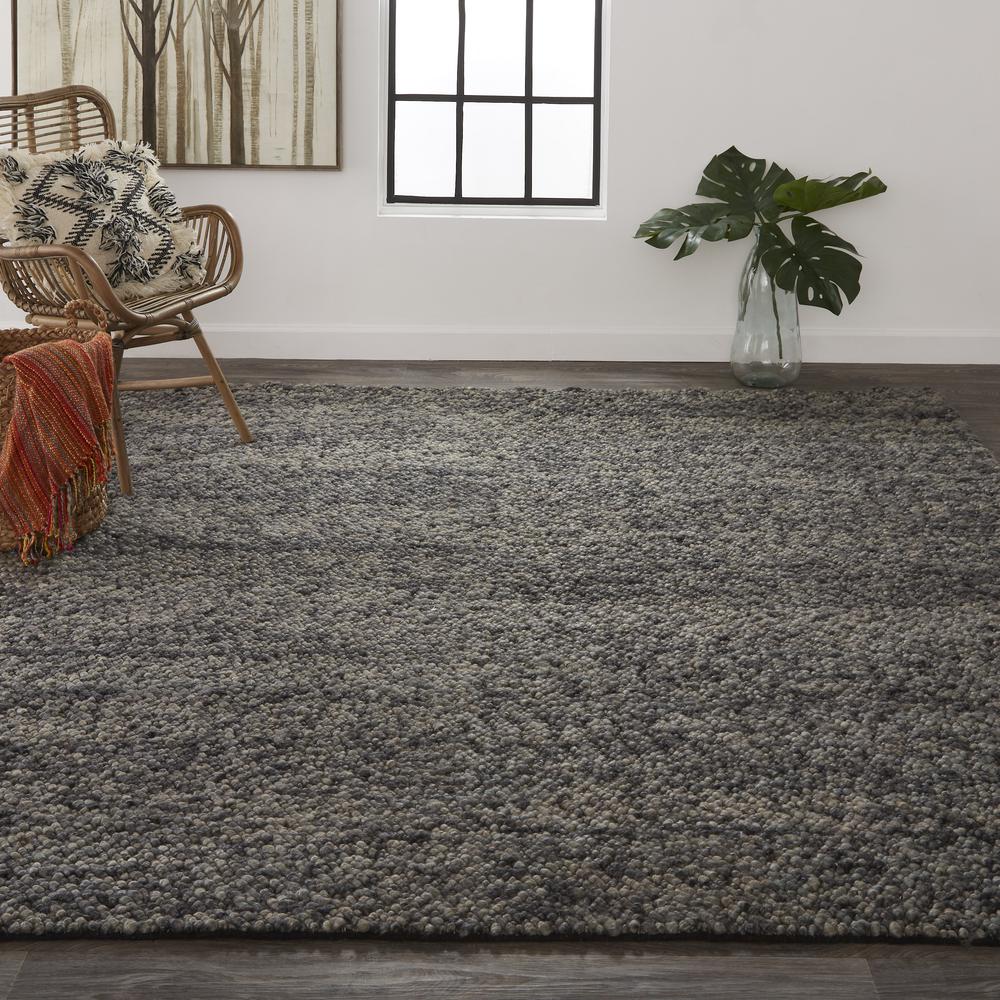 Berkeley Modern Eco Marled Bouclé Rug Accent Rug, Chracoal Gray, 3ft-6in x 5ft-6in, 6790821FGRYMLTC50. Picture 1