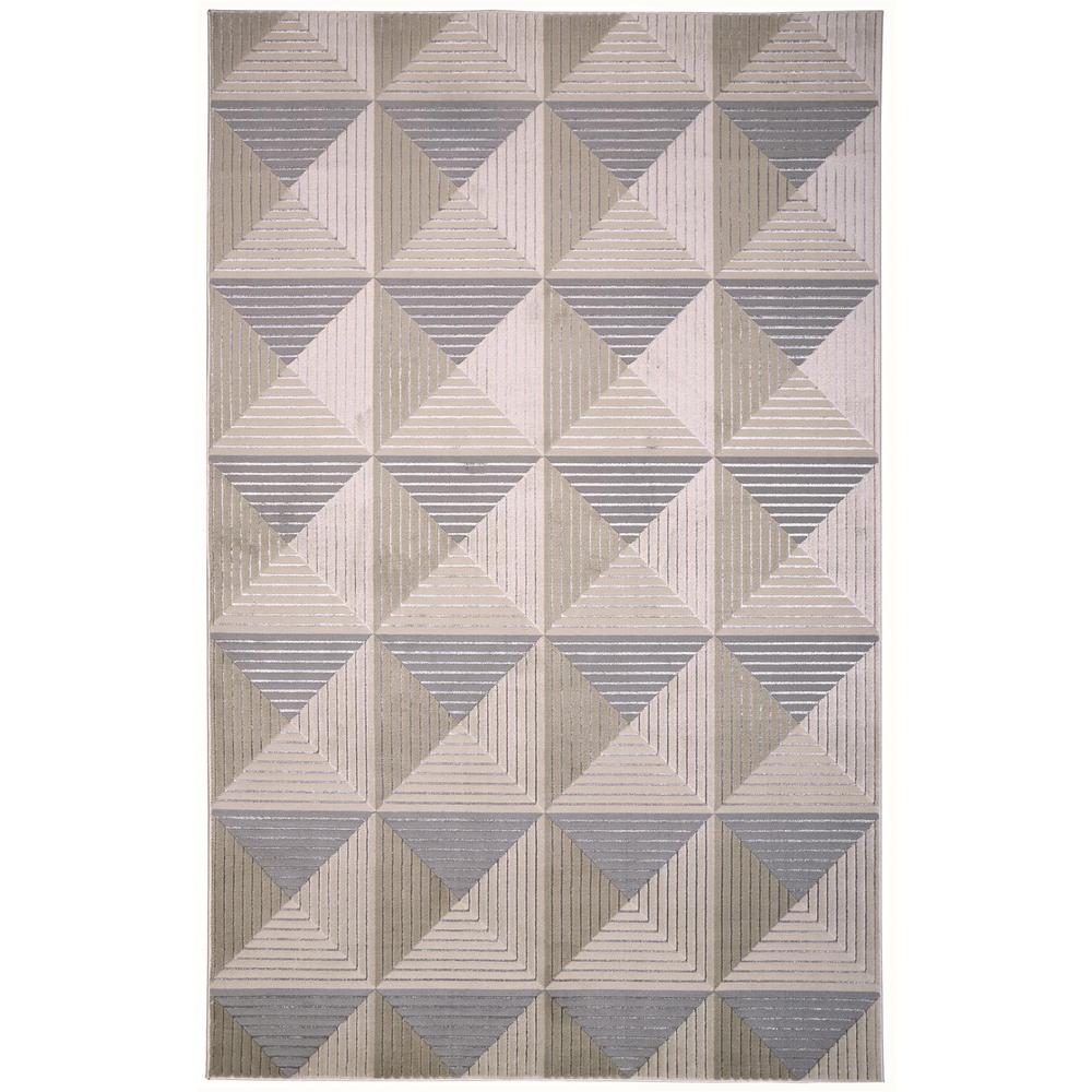 Micah Architectural Inspired Rug, Silver/Bone, 1ft - 8in x 2ft - 10in Accent Rug, 6943044FBGEGRYP18. Picture 2