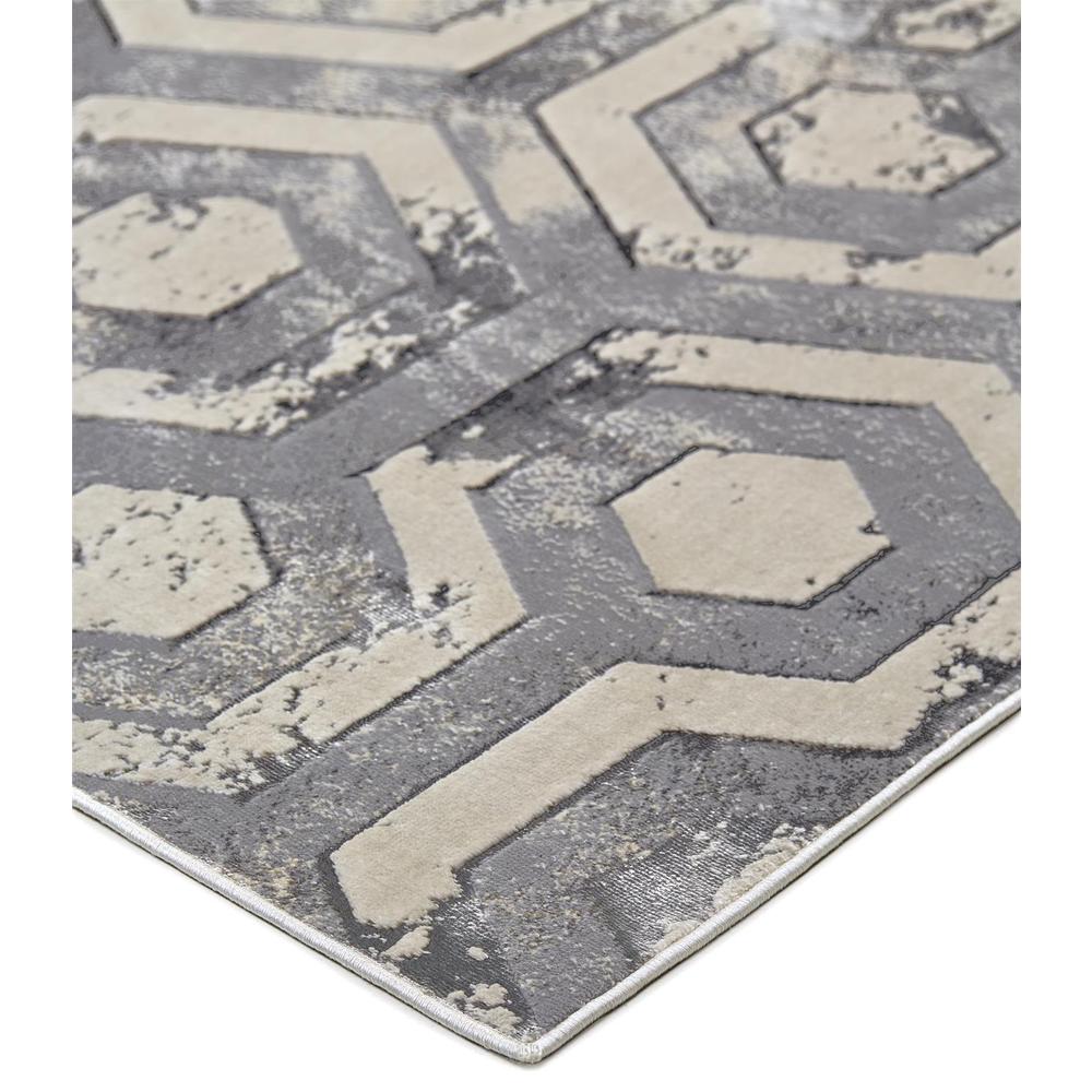 Micah Metallic ArchitecturalAccent Rug, Ivory Sand/Silver, 1ft-8in x 2ft-10in, 6943046FBGEGRYP18. Picture 3