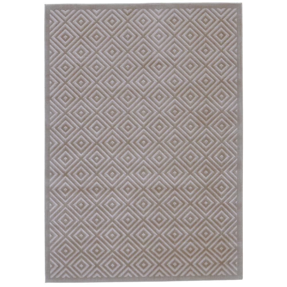 Melina Modern Geometric Rug, Diamonds, Fog Gray/SIlver Mink 1ft-8in x 2ft-10in, 7143399FBIRTPEP18. Picture 2
