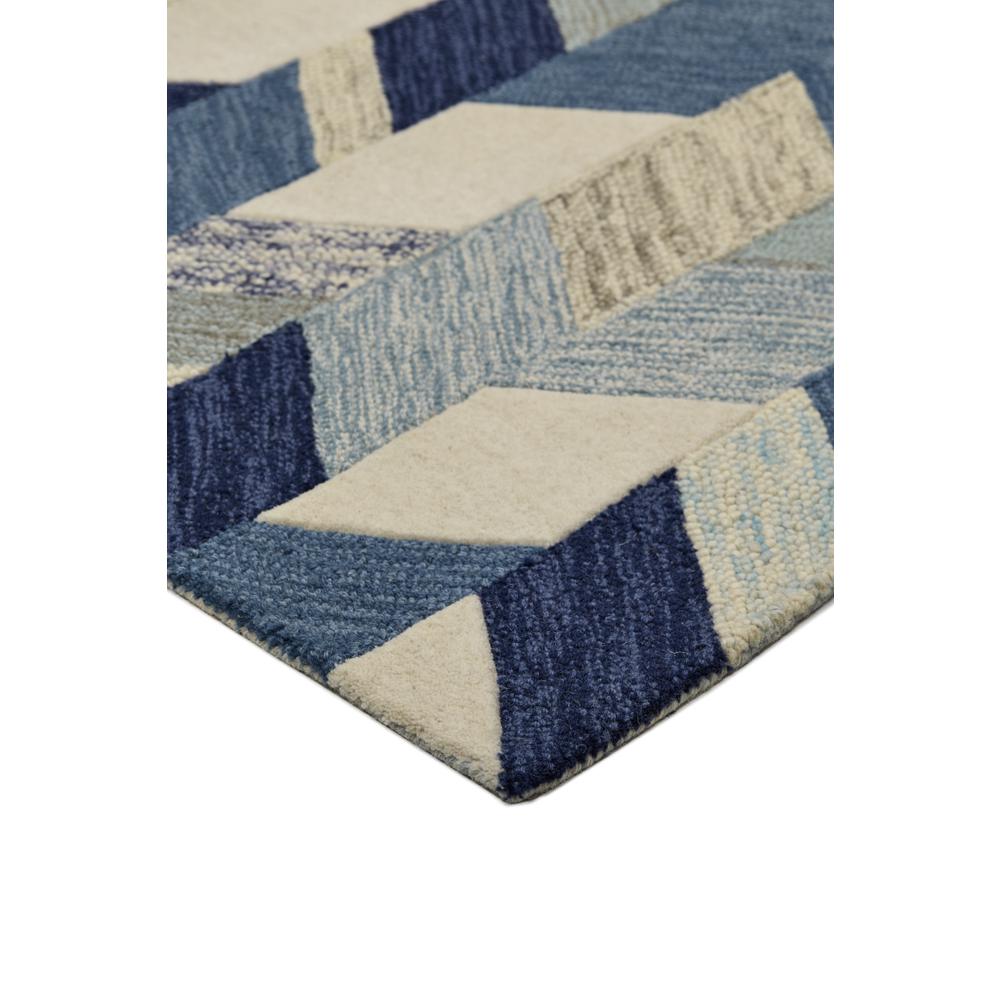 Arazad Tufted Graphic Chevron Rug, Cobalt Blue, 3ft - 6in x 5ft - 6in Accent Rug, 7238446FBLUIVYC50. Picture 3