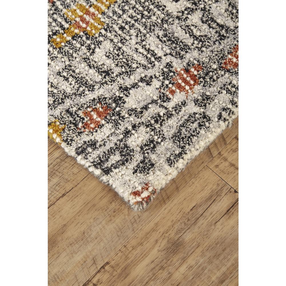 Arazad Tribal Style TuftedAccent Rug, Bright Orange/Black, 3ft-6in x 5ft-6in, 7238476FTNG000C50. Picture 3