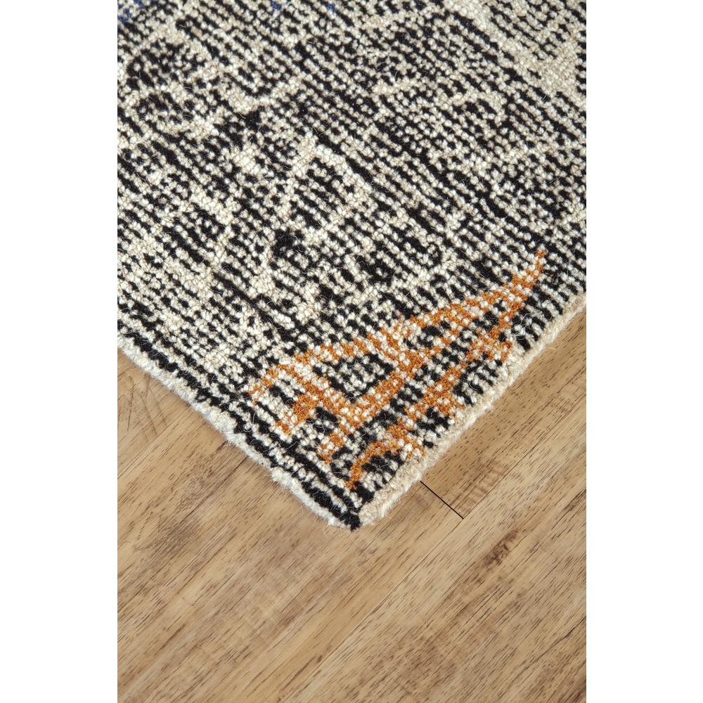 Arazad Tufted Accent Rug, Tribal, Apricot Orange/Teal Green, 3ft-6in x 5ft-6in, 7238479FBLKTNGC50. Picture 3