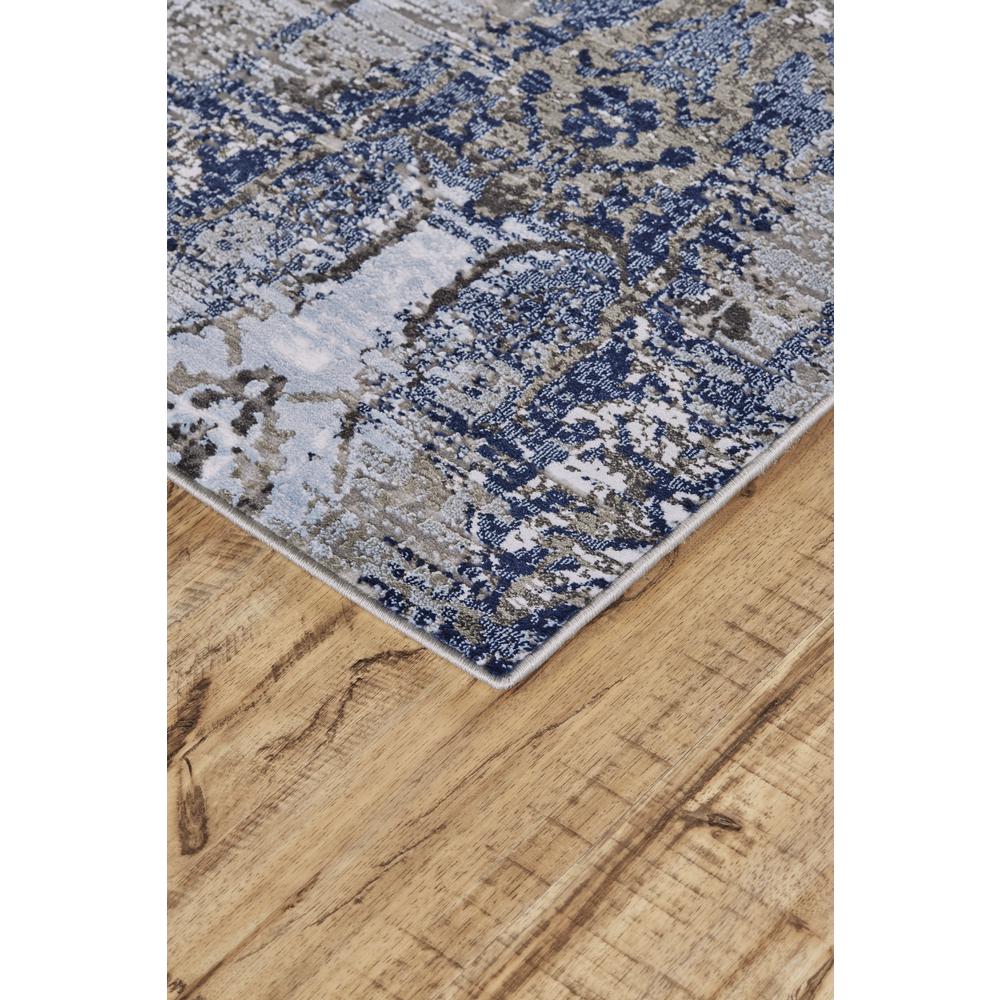 Gaspar Modern Abstract Deco, Ice Blue/Navy Blue, 1ft-8in x 2ft-10in Accent Rug, 7873834FLBLSLGP18. Picture 2