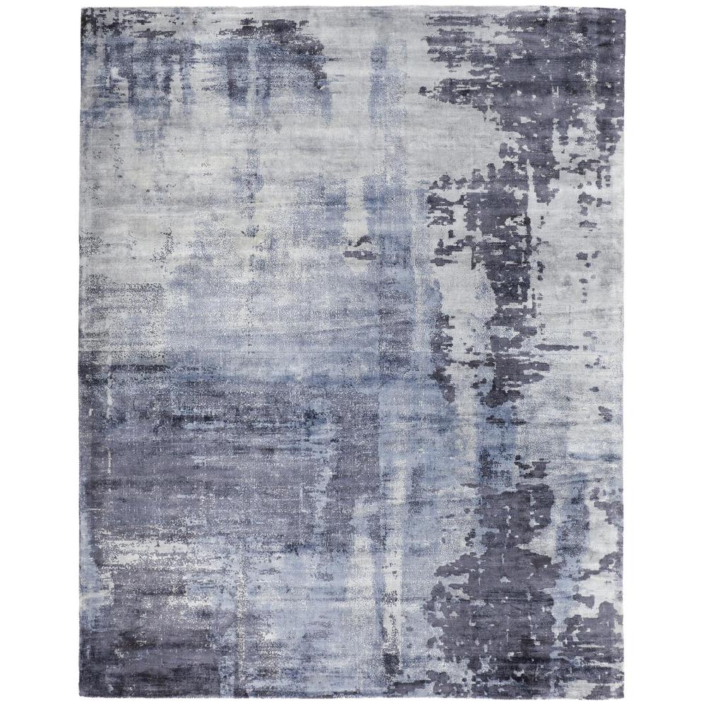 Emory Handwoven Lustrous Viscose Rug, Misty Blue, 2ft x 3ft Accent Rug, 8558659FBLU000P00. Picture 2