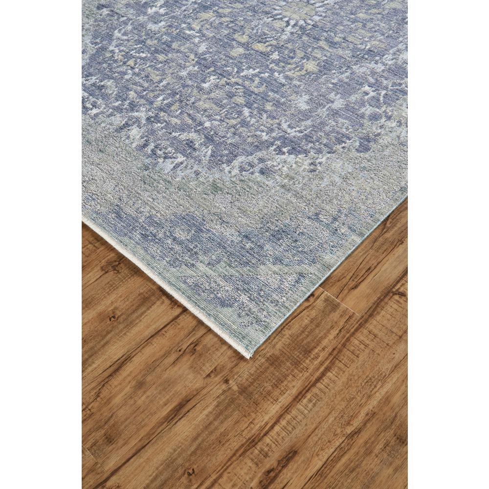 Cecily Luxury Distressed Ornamental Accent Rug, Country Blue/Gray Mist, 2ft x 3ft, 8573572FBLUTQSP00. Picture 3