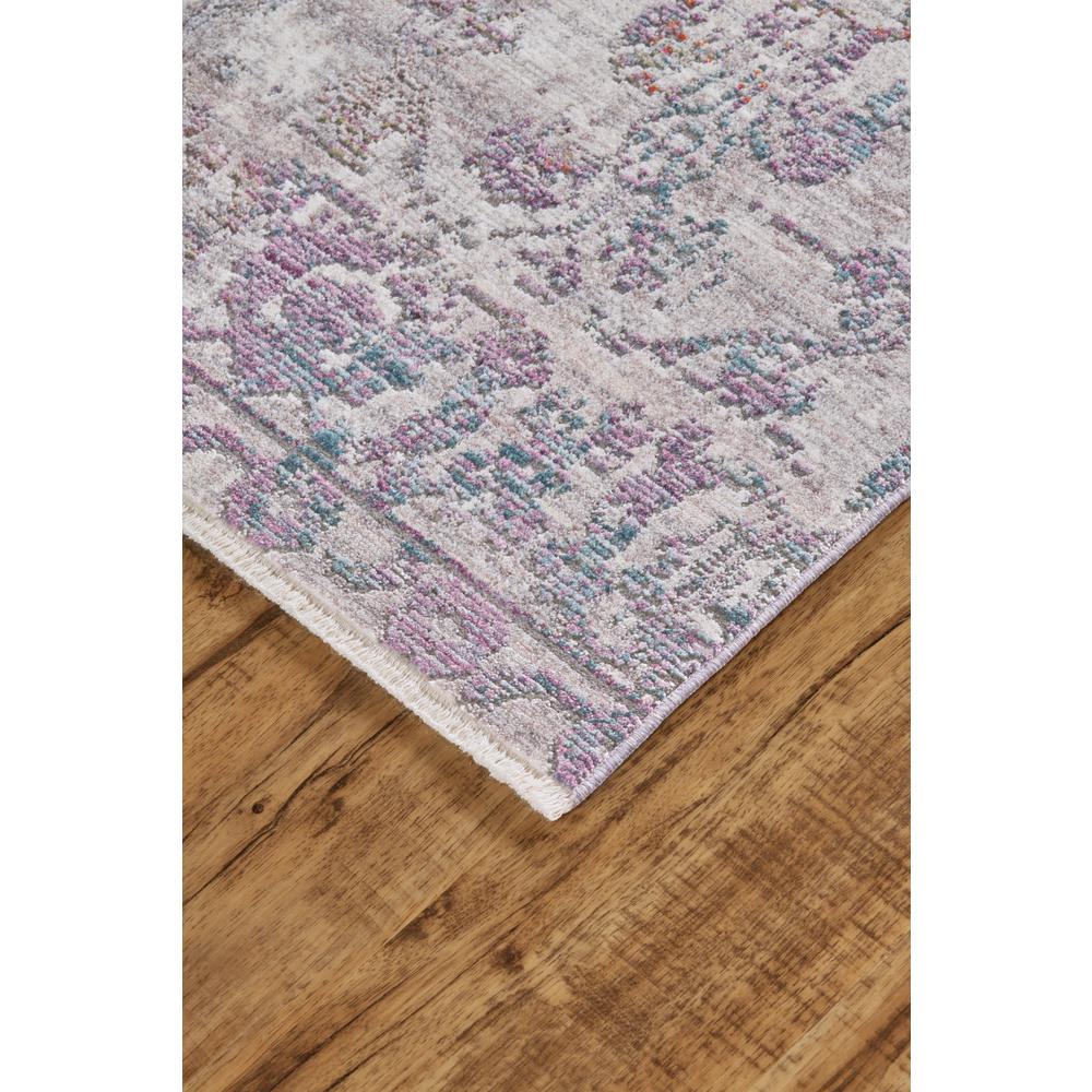 Cecily Luxury Distressed Ornamental Rug, Orchid/Marine Blue, 2ft x 3ft Accent Rug, 8573595FMLT000P00. Picture 3