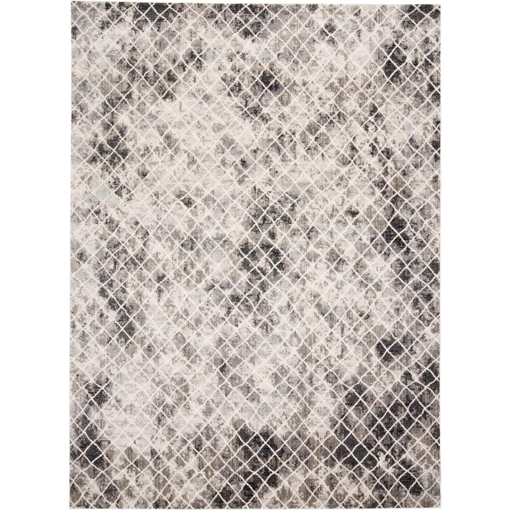 Kano Distressed Diamonds Rug, Charcoal/Ivory, 2ft - 2in x 3ft Accent Rug, 8643873FSNDIVYA08. Picture 2