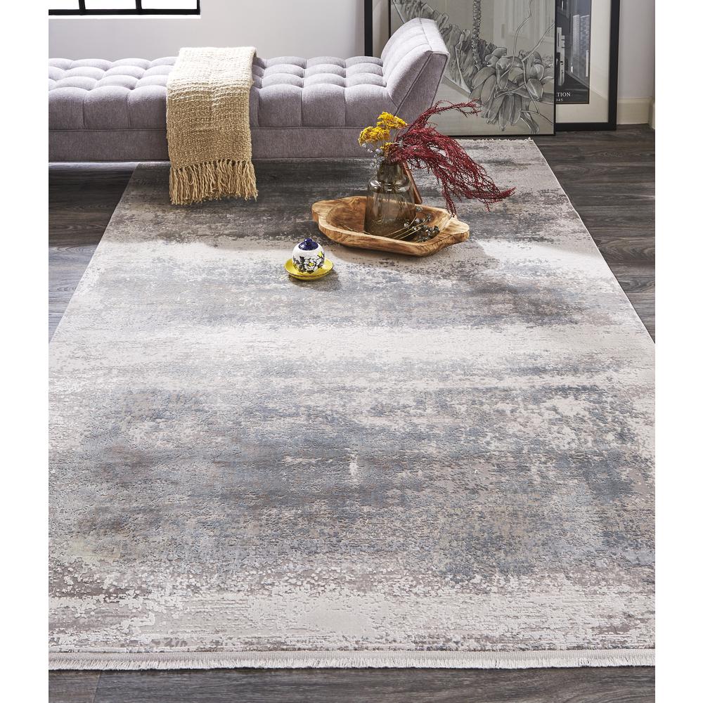 Cadiz Gradient Luster Rug, Silver Gray, 2ft - 2in x 3ft - 2in Accent Rug, 8663888FLGY000P22. Picture 1