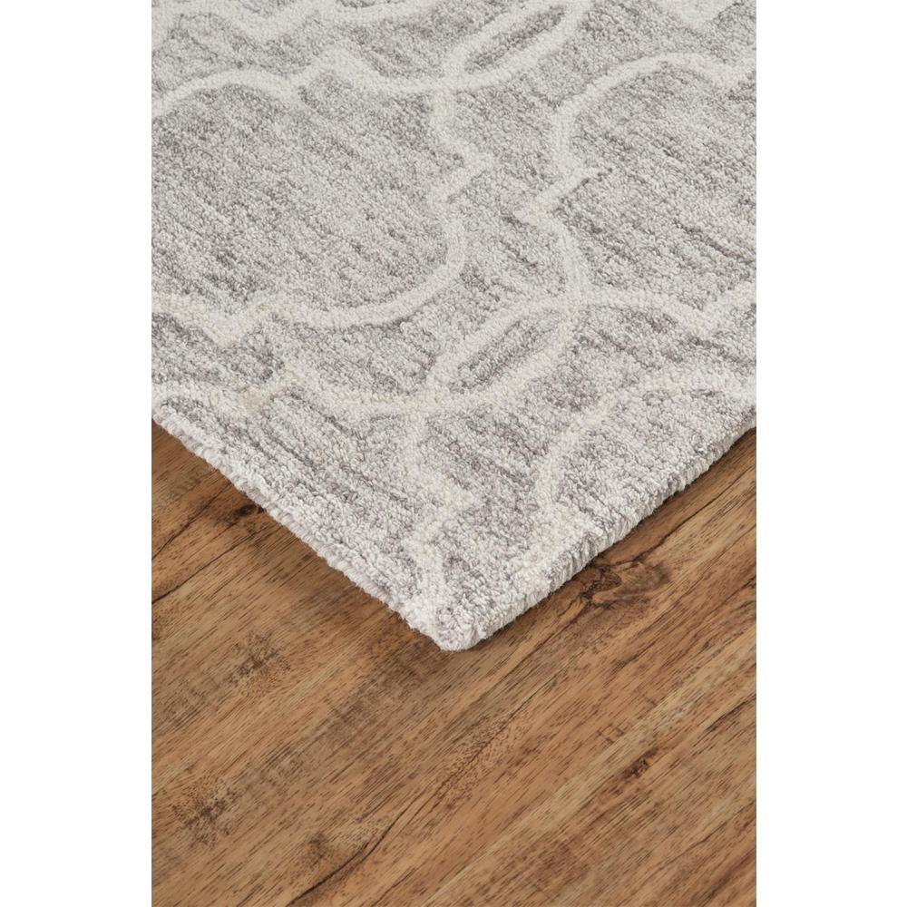 Belfort Modern Moroccan Trellis Rug, Opal Gray/Ivory, 5ft x 8ft Area Rug, 8698775FLGY000E10. Picture 2