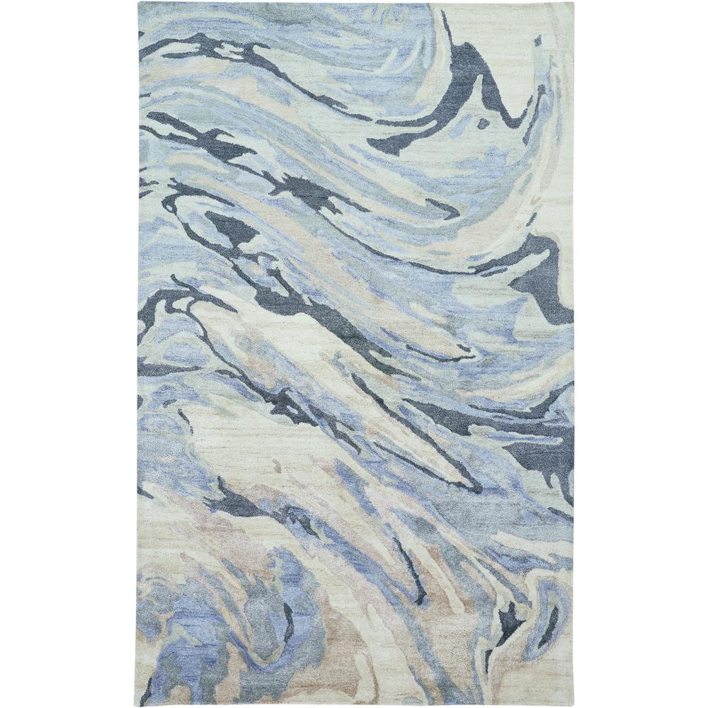 Dryden Contemporary Abstract, Dusty Blue/Light Taupe, 3ft-6in x 5ft-6in, 8738790FBLUGRYC50. Picture 2