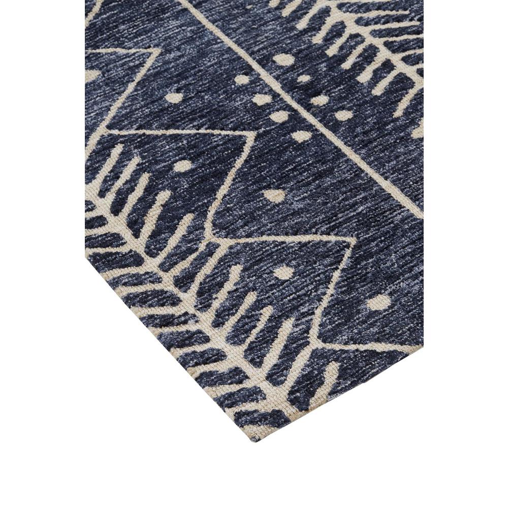 Colton Modern Mid-century Tribal Rug, Denim Blue, 3ft-6in x 5ft-6in Accent Rug, 8748318FDNM000C50. Picture 3