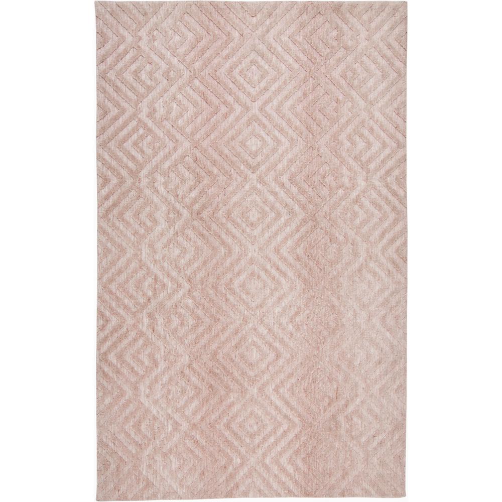 Colton Modern Art Deco Rug, Blush Pink/Champagne, 3ft-6in x 5ft-6in Accent Rug, 8748792FBLH000C50. Picture 2