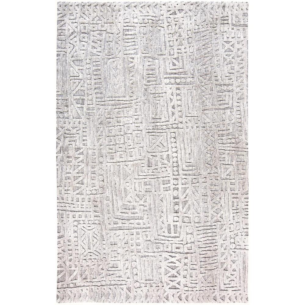 Colton Modern Minimalist Rug, Light Gray/Silver, 3ft-6in x 5ft-6in Accent Rug, 8748793FGRY000C50. Picture 2