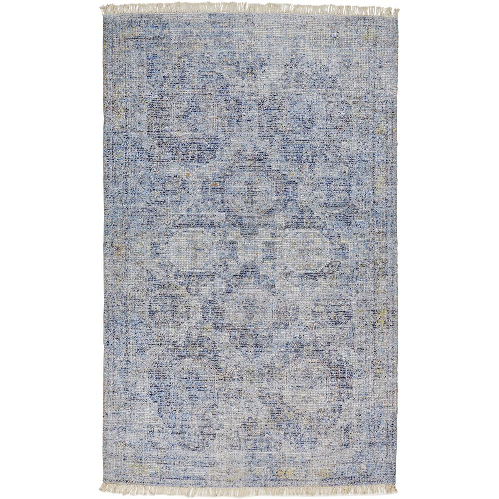 Caldwell Vintage Space Dyed Wool Rug, Classic Blue/Beige, 2ft x 3ft Accent Rug, 8798804FBLU000P00. Picture 2