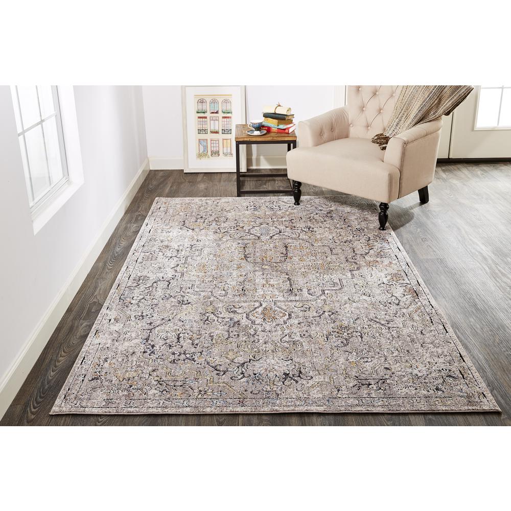 Armant Medallion Space-dyed Rug, Warm Gray/Orange, 4ft x 5ft - 9in Accent Rug, 8803911FGRY000C01. Picture 1