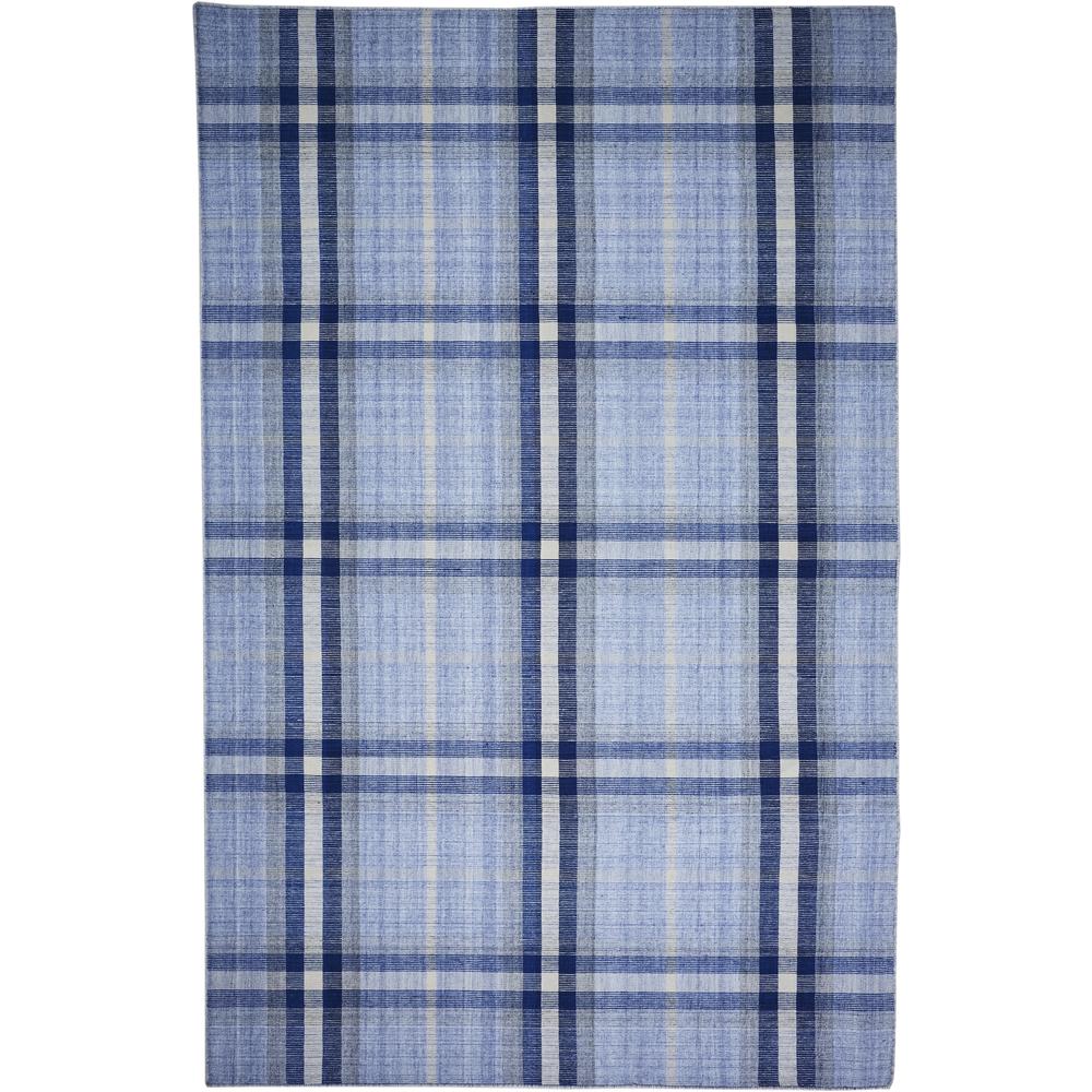 Crosby Eco-Friendly PET Dhurrie, Navy/Sky Blue/White, 3ft-6in x 5ft-6in Accent Rug, 8830565FBLUGRYC50. Picture 2