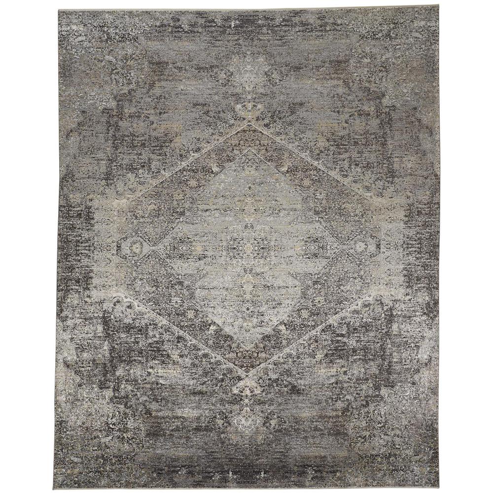 Sarrant Vintage Space-Dyed Rug, Fog Gray/Pewter, 2ft x 3ft Accent Rug, 9193963FSMK000P00. Picture 2