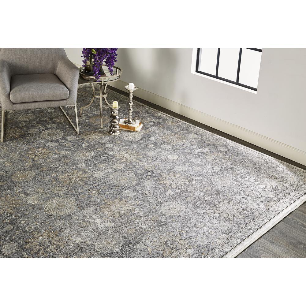 Sarrant Vintage Space-Dyed Rug, Pewter/Stone Gray, 2ft x 3ft Accent Rug, 9193965FSND000P00. Picture 1