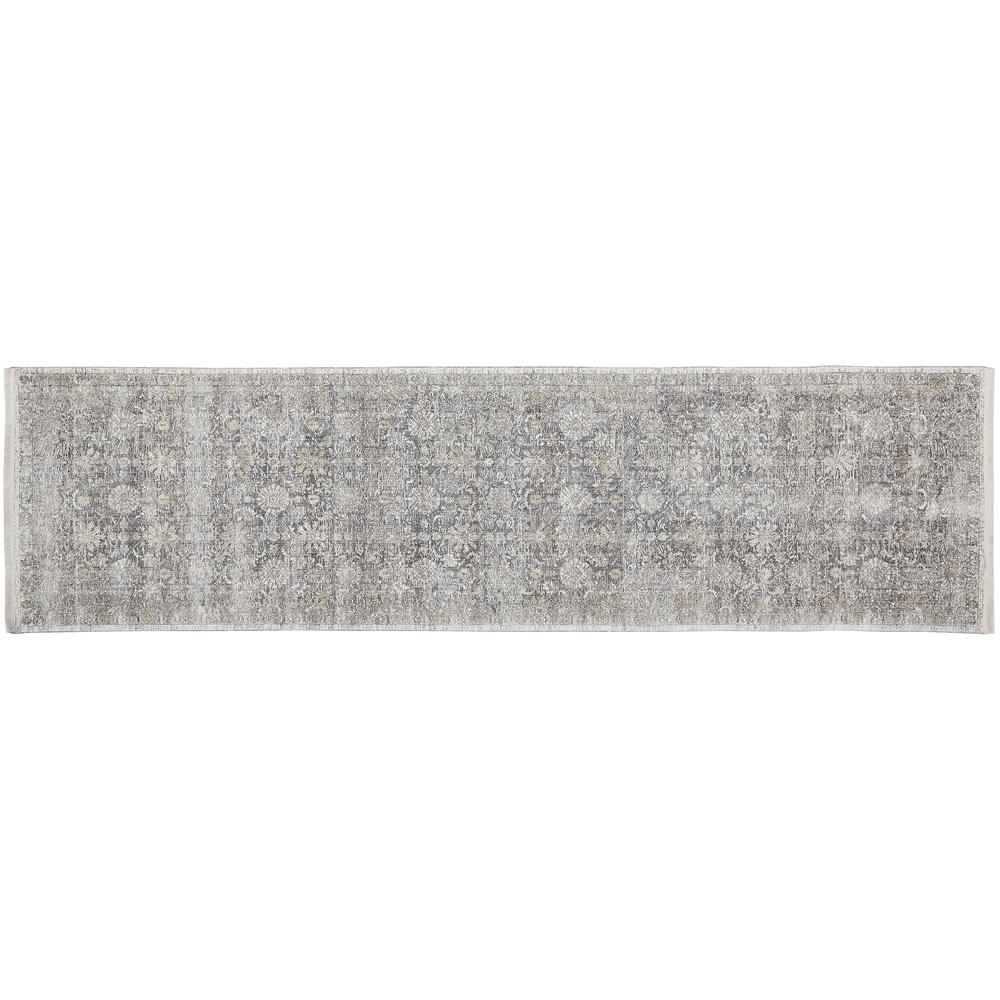 Sarrant Vintage Space-Dyed Rug, Pewter/Stone Gray, 2ft - 8in x 12ft, Runner, 9193965FSND000I8C. Picture 1