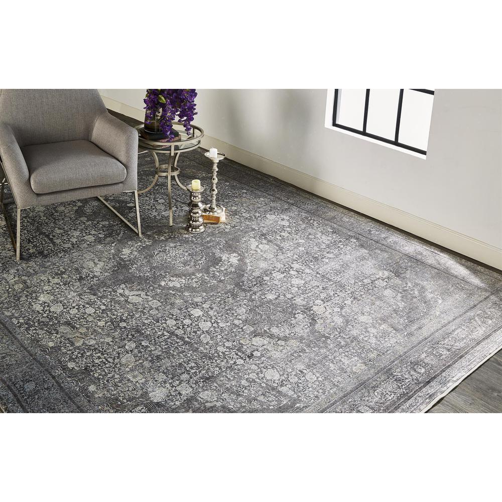 Sarrant Vintage Space-Dyed Rug, Charcoal Gray, 2ft x 3ft Accent Rug, 9193967FCHL000P00. Picture 1