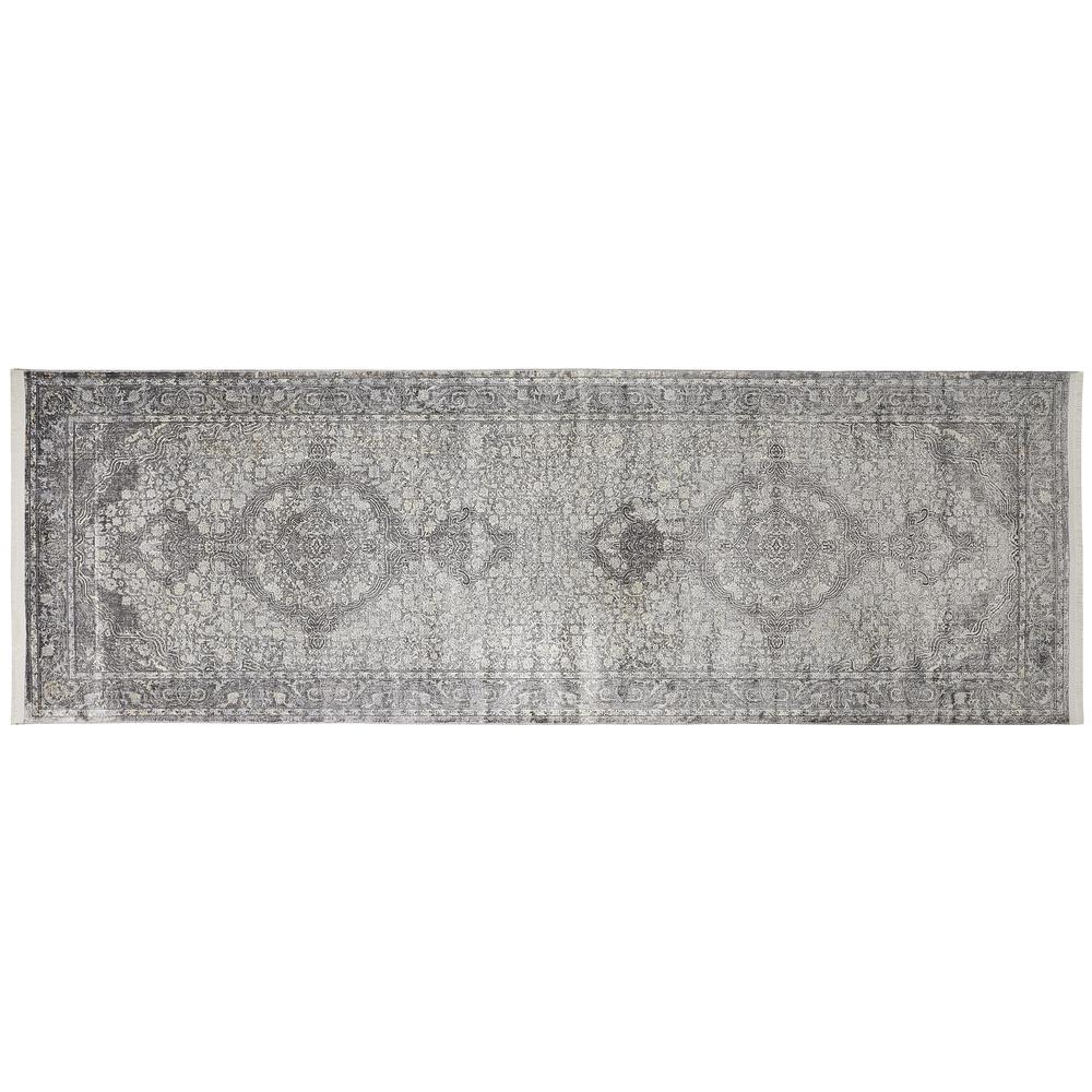 Sarrant Vintage Space-Dyed Rug, Charcoal Gray, 2ft - 8in x 12ft, Runner, 9193967FCHL000I8C. Picture 1
