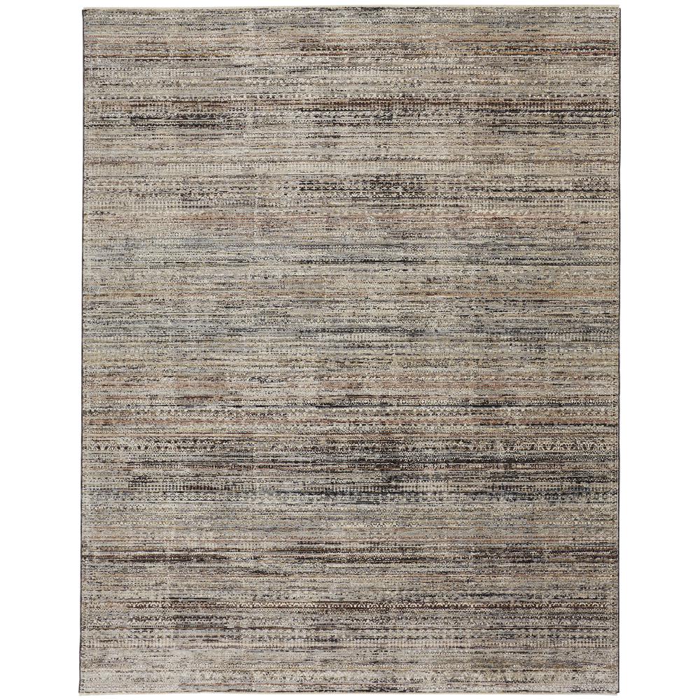 Caprio Space Dyed Ornamental Accent Rug, Ivory Sand/Black/Rust, 3ft-9in x 5ft-9in, 9203959FMLT000C79. Picture 2
