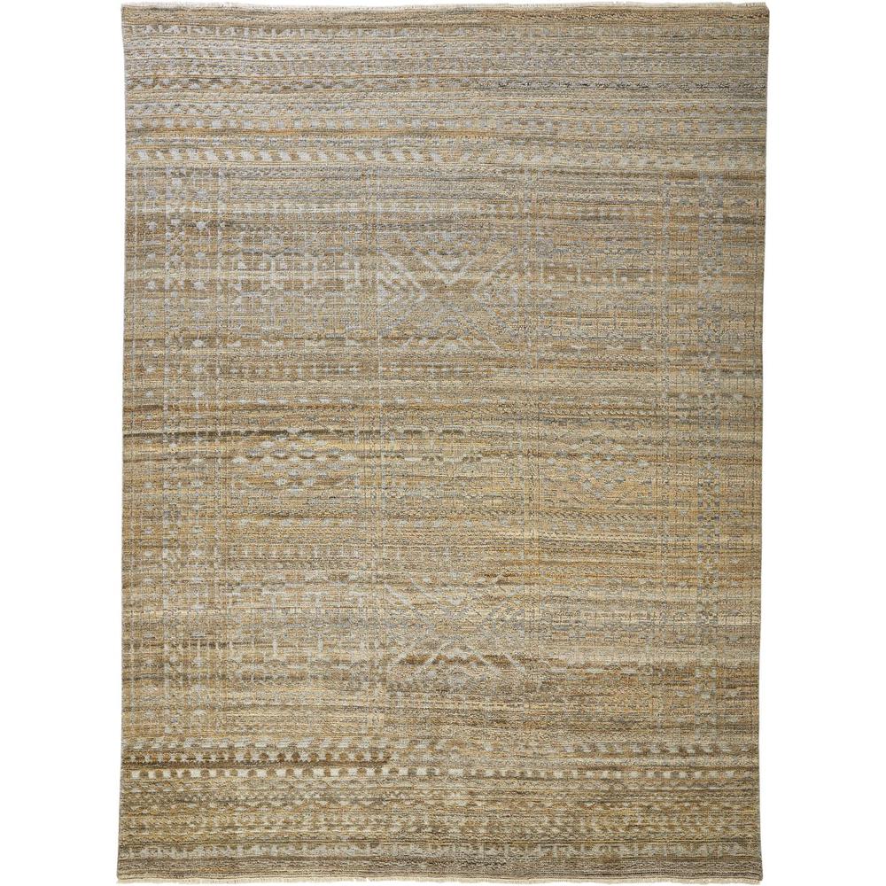 Payton Abstract Tribal Rug, Golden Brown/Gray, 2ft x 3ft Accent Rug, 9806496FBRNGRYP00. Picture 2