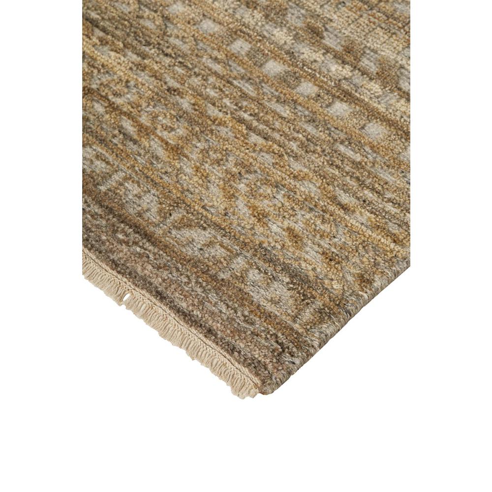 Payton Abstract Tribal Rug, Golden Brown/Gray, 2ft x 3ft Accent Rug, 9806496FBRNGRYP00. Picture 3