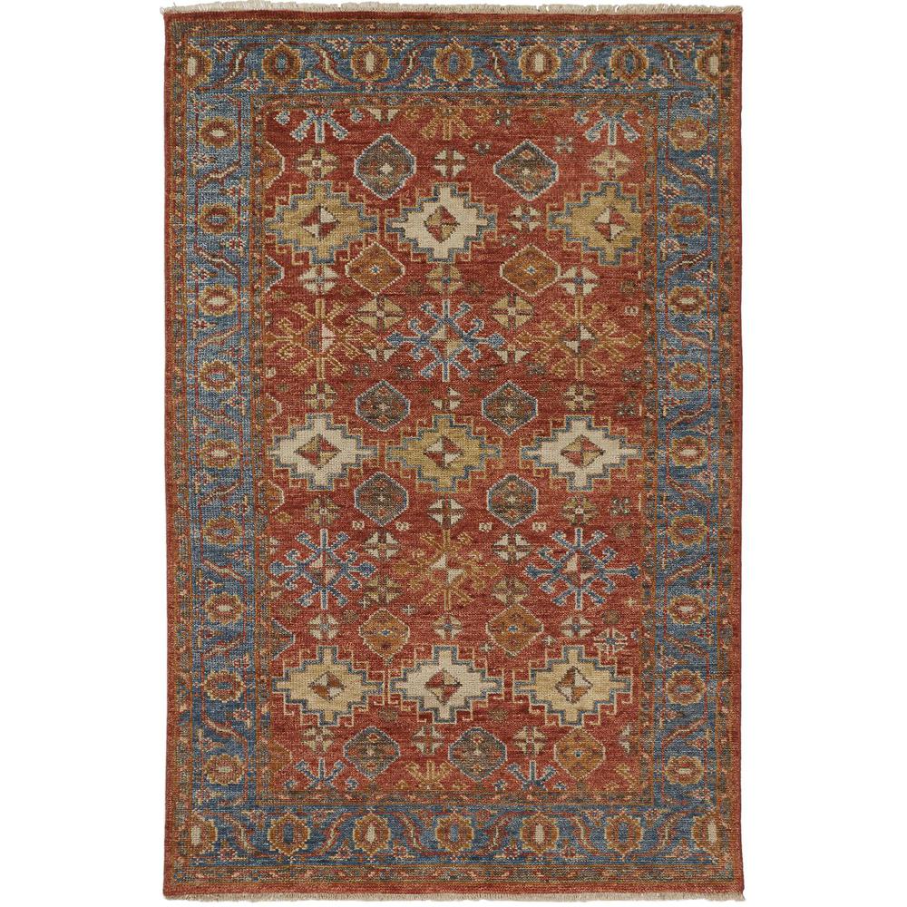 Carrington Traditional Oushak Rug, Flora/Fauna, Clay Red, 2ft x 3ft Accent Rug, 9826505FORNBLUP00. Picture 2