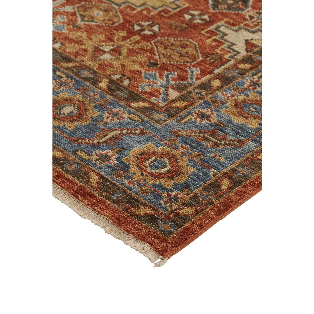 Carrington Traditional Oushak Rug, Flora/Fauna, Clay Red, 2ft x 3ft Accent Rug, 9826505FORNBLUP00. Picture 3
