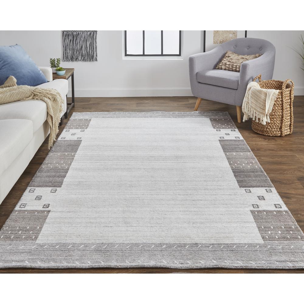 Legacy Contemporary GabbehAccent Rug, Light Gray/Opal Gray, 3ft-6in x 5ft-6in, 9836575FLGY000C50. Picture 1