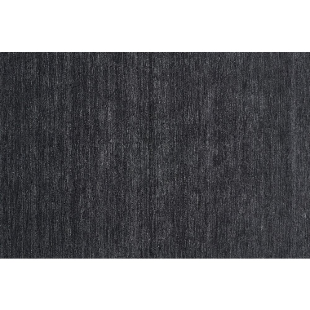 Luna Hand Woven Marled Wool Rug, Black/Dark Gray, 10ft x 10ft Round, 5798049FBLK000N95. Picture 6