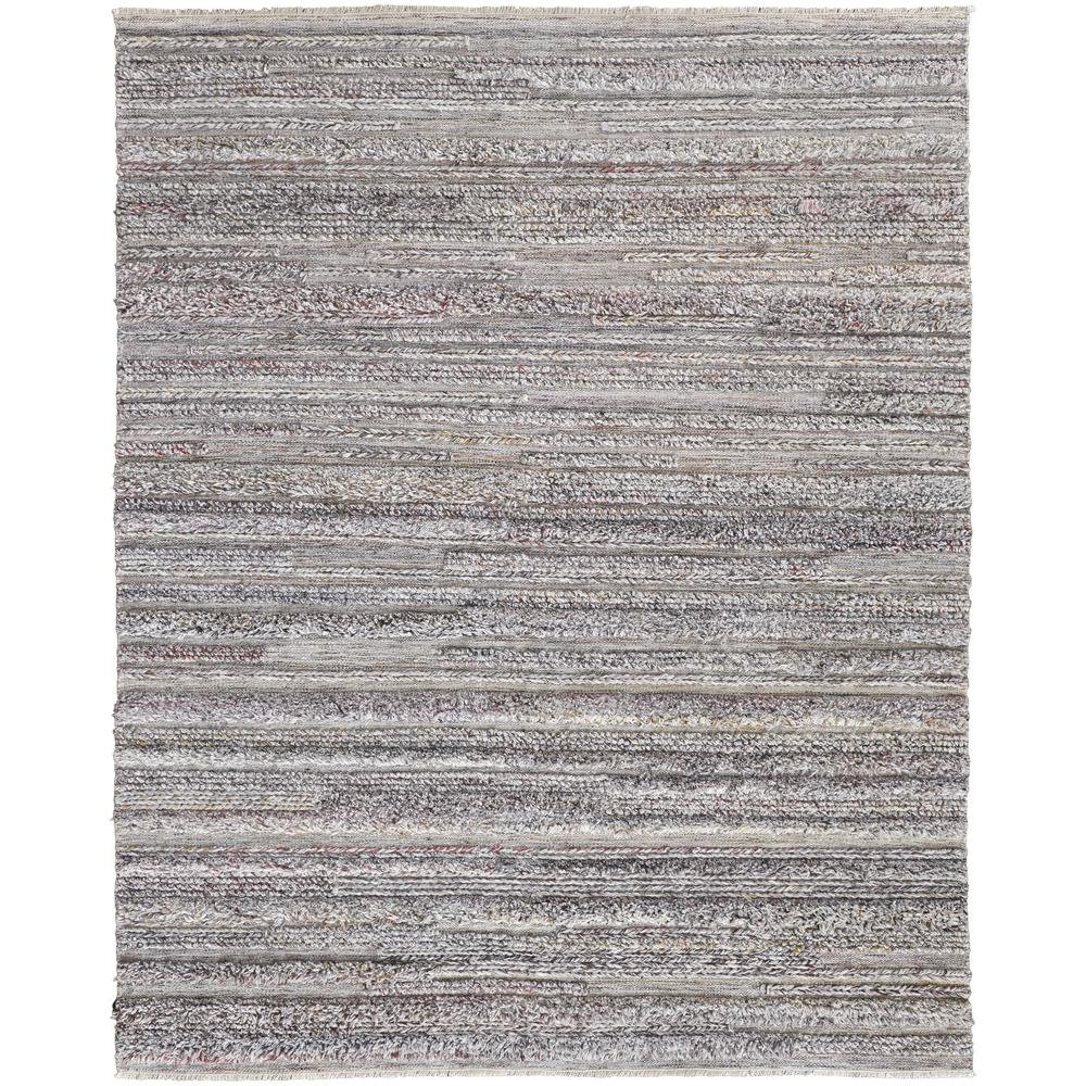 Alden Contemporary Bohemian Shag Rug, Gray/Red/Yellow, 5ft x 8ft Area Rug, ALD8637FMLT000E10. Picture 2