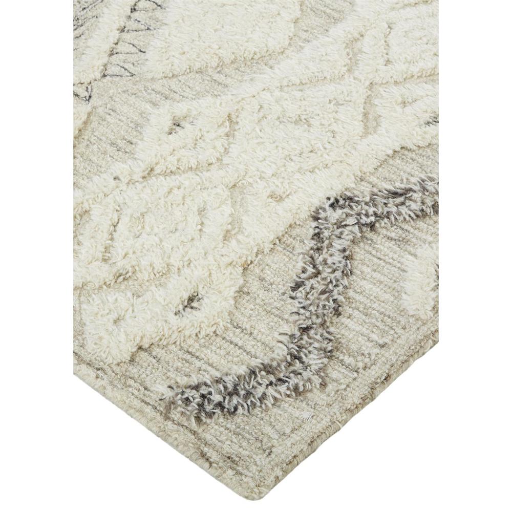 Anica Premium Wool Tufted Rug, Moroccan Style, Ivory/Gray, 2ft x 3ft Accent Rug, ANC8006FGRY000P00. Picture 3