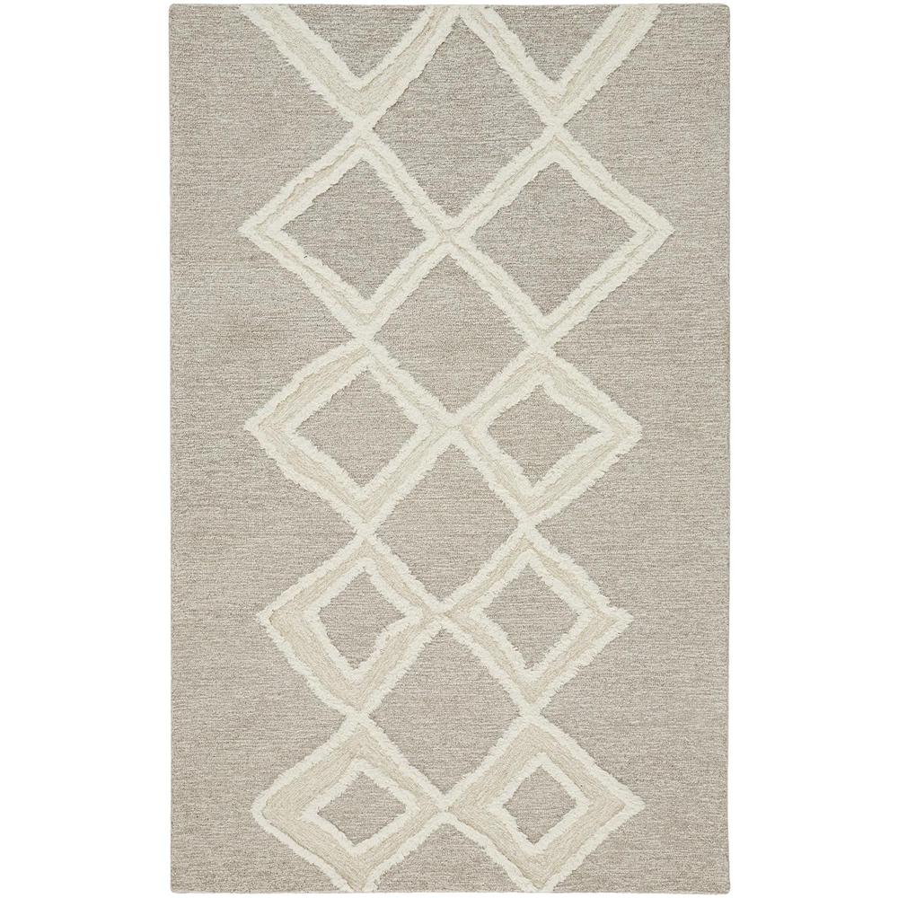 Anica Premium Wool Tufted Rug, Moroccan Style, Taupe/Ivory, 2ft x 3ft Accent Rug, ANC8009FBRN000P00. Picture 2