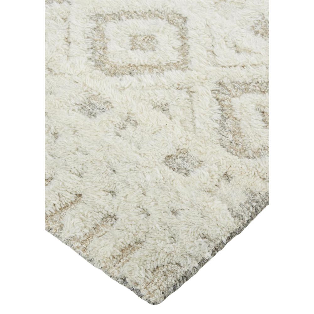 Anica Moroccan Wool Rug w/Diamonds, Ivory/Natrual Tan, 2ft x 3ft Accent Rug, ANC8010FBGE000P00. Picture 3