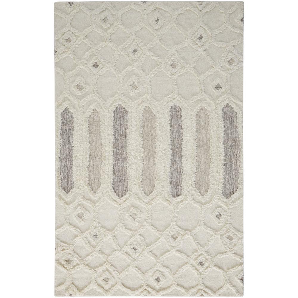 Anica Moroccan Wool Tufted Rug, Diamonds, Ivory/Taupe/Gray, 5ft x 8ft Area Rug, ANC8013FIVY000E10. Picture 2