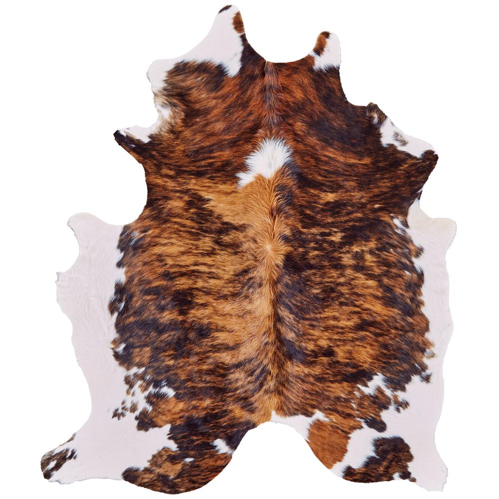 Bartlett Premium On-Hair Cowhide, Black/Tan with White, Large, Shaped, ARGCOWHDEXOMEDQ02. Picture 2