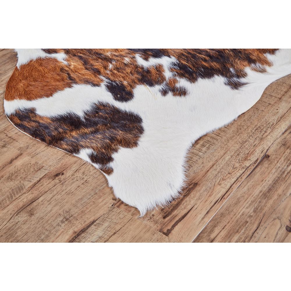 Bartlett Premium On-Hair Cowhide, Black/Tan with White, Large, Shaped, ARGCOWHDEXOMEDQ02. Picture 3