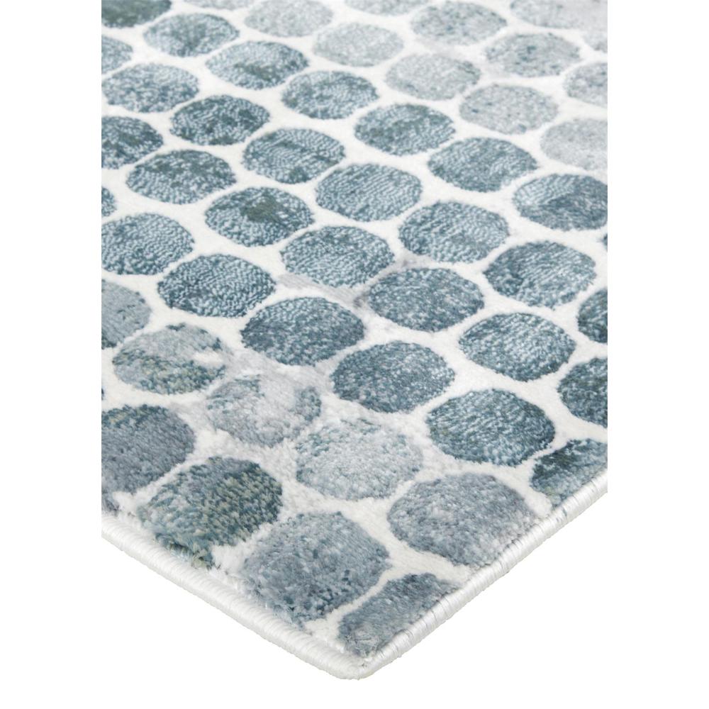 Atwell Contemporary Abstract Dot Rug, Teal Blue/Silver Gray, 3ft x 10ft, Runner, ATL3171FBLUSLVI31. Picture 3