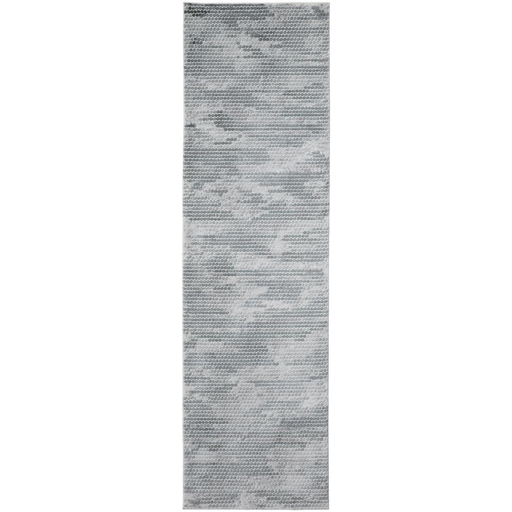 Atwell Contemporary Abstract Dot Rug, Teal Blue/Silver Gray, 3ft x 8ft, Runner, ATL3171FBLUSLVI38. Picture 2