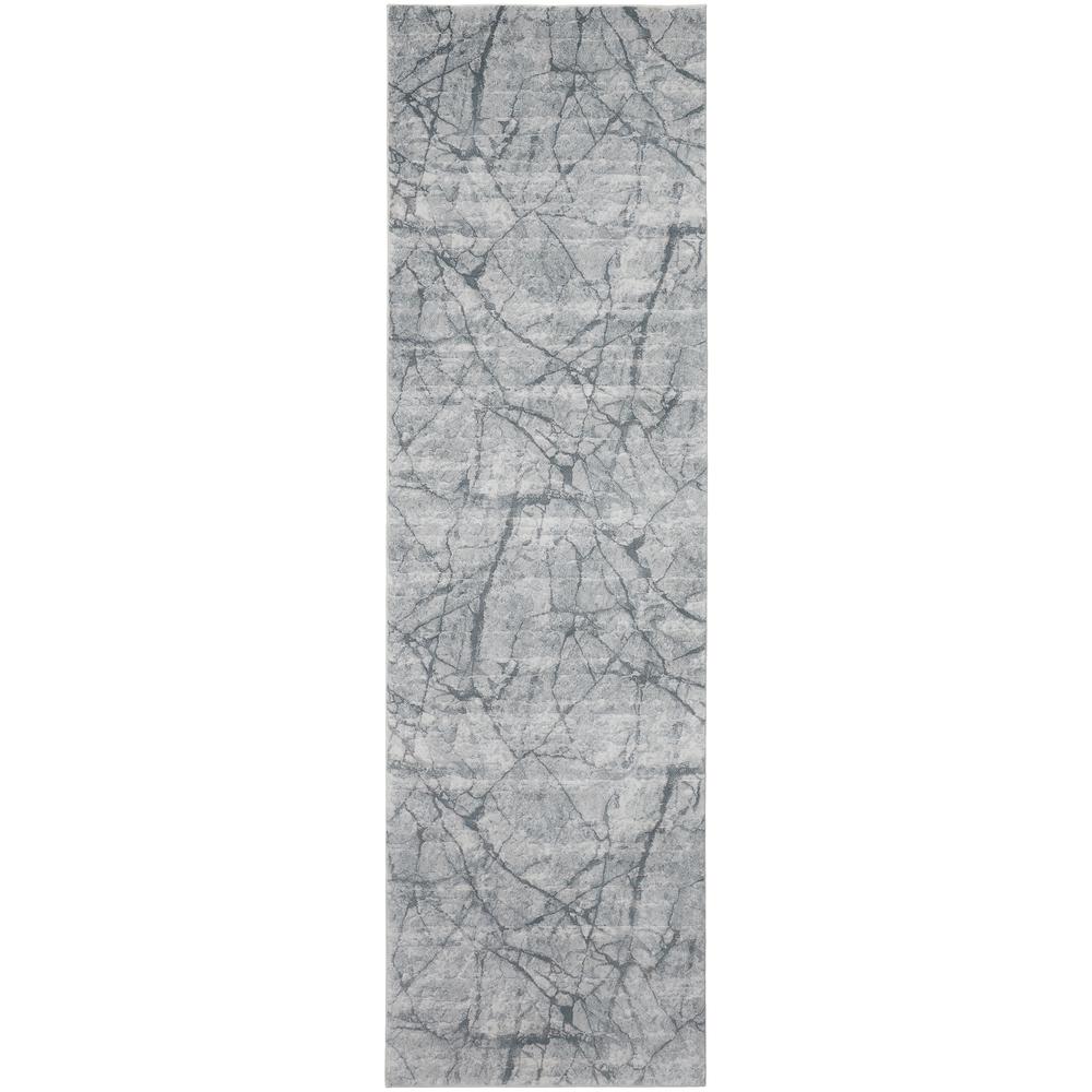 Atwell Contemporary Marbled Rug, Teal Blue/Gray, 3ft x 8ft, Runner, ATL3282FAQU000I38. Picture 2