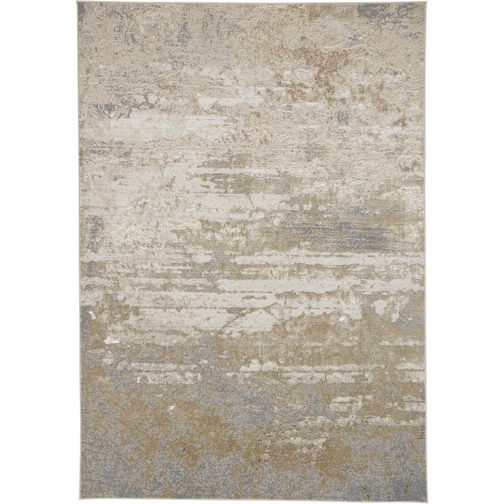 Aura Luxe Modern Rug, Gray/Beige/Gold, 1ft - 8in x 2ft - 10in Accent Rug, AUR3567FBGEGLDP18. Picture 1