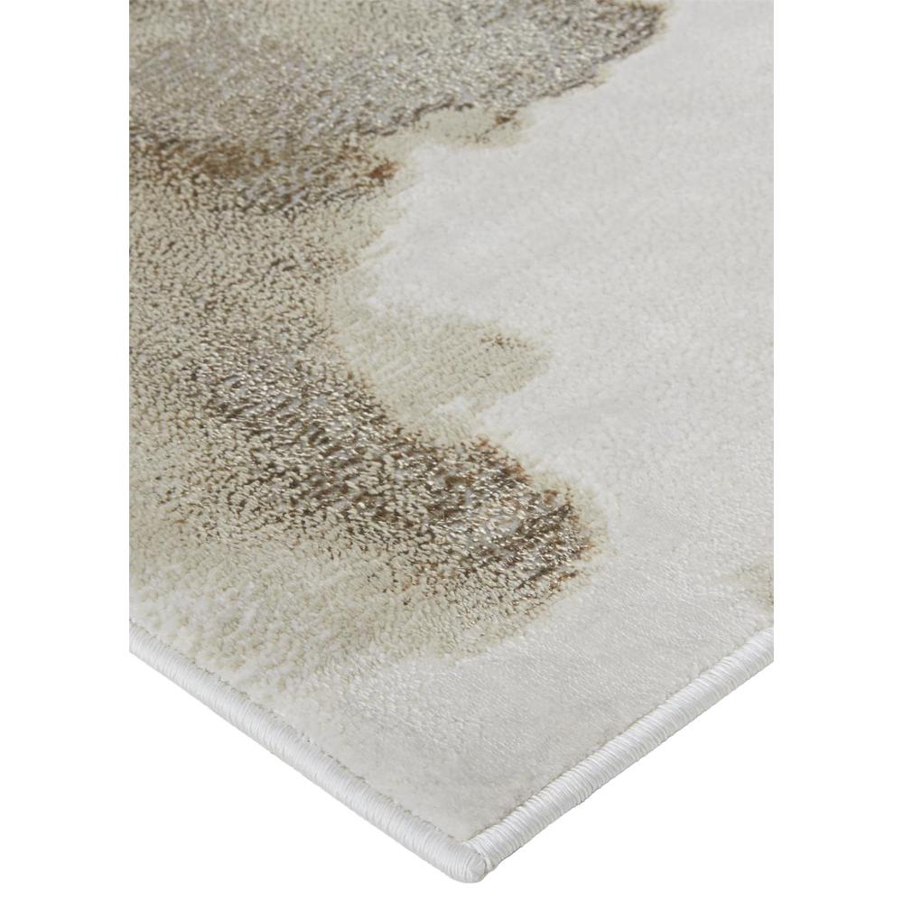 Aura Modern Marbled Rug, Cloudy Beige/Gold, 1ft - 8in x 2ft - 10in Accent Rug, AUR3727FBGEGLDP18. Picture 3