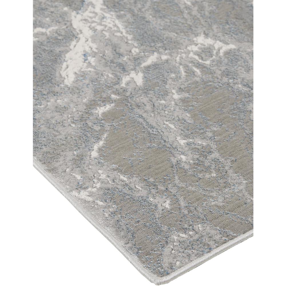 Azure Modern Metallic Marbled Accent Rug, Gray/Silver/Beige, 1ft-8in x 2ft-10in, AZR3539FGRYBLUP18. Picture 2