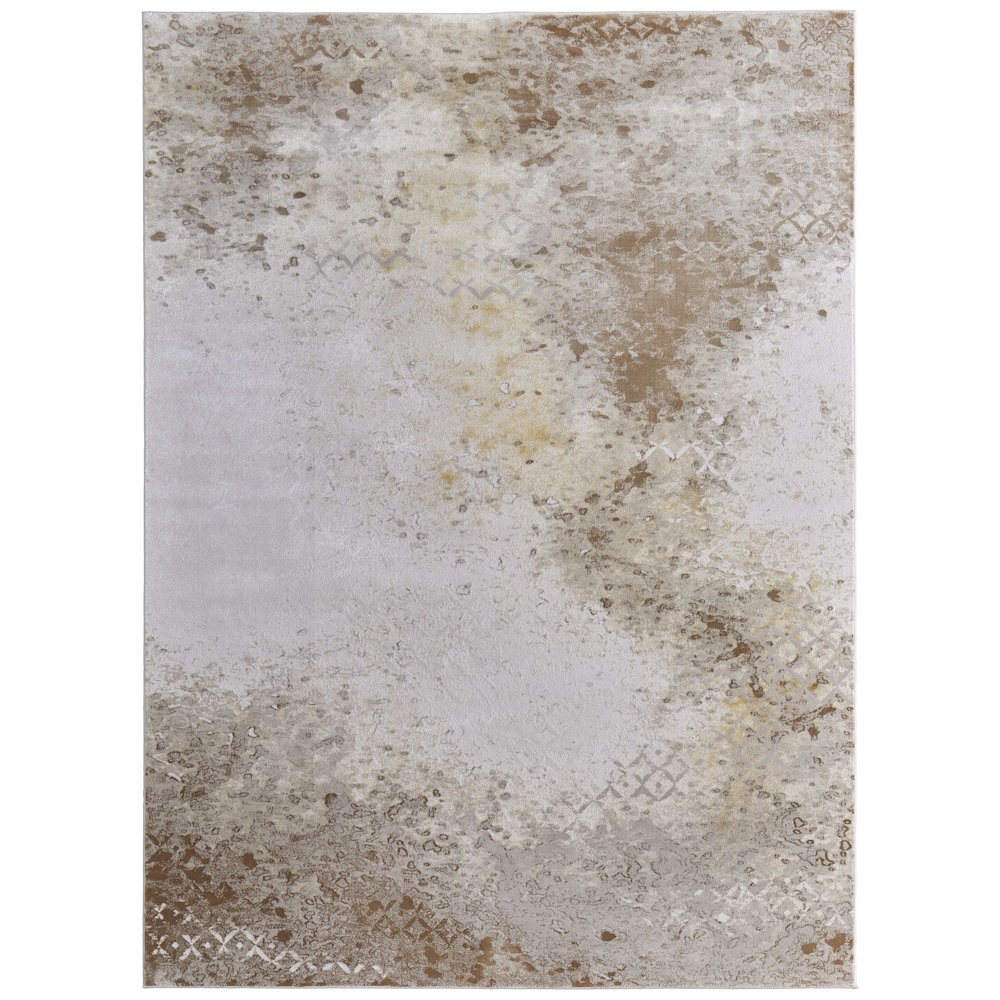 Waldor Modern Watercolor, Brown/Tan/Ivory, 1'-8" x 2'-10" Accent Rug. Picture 1