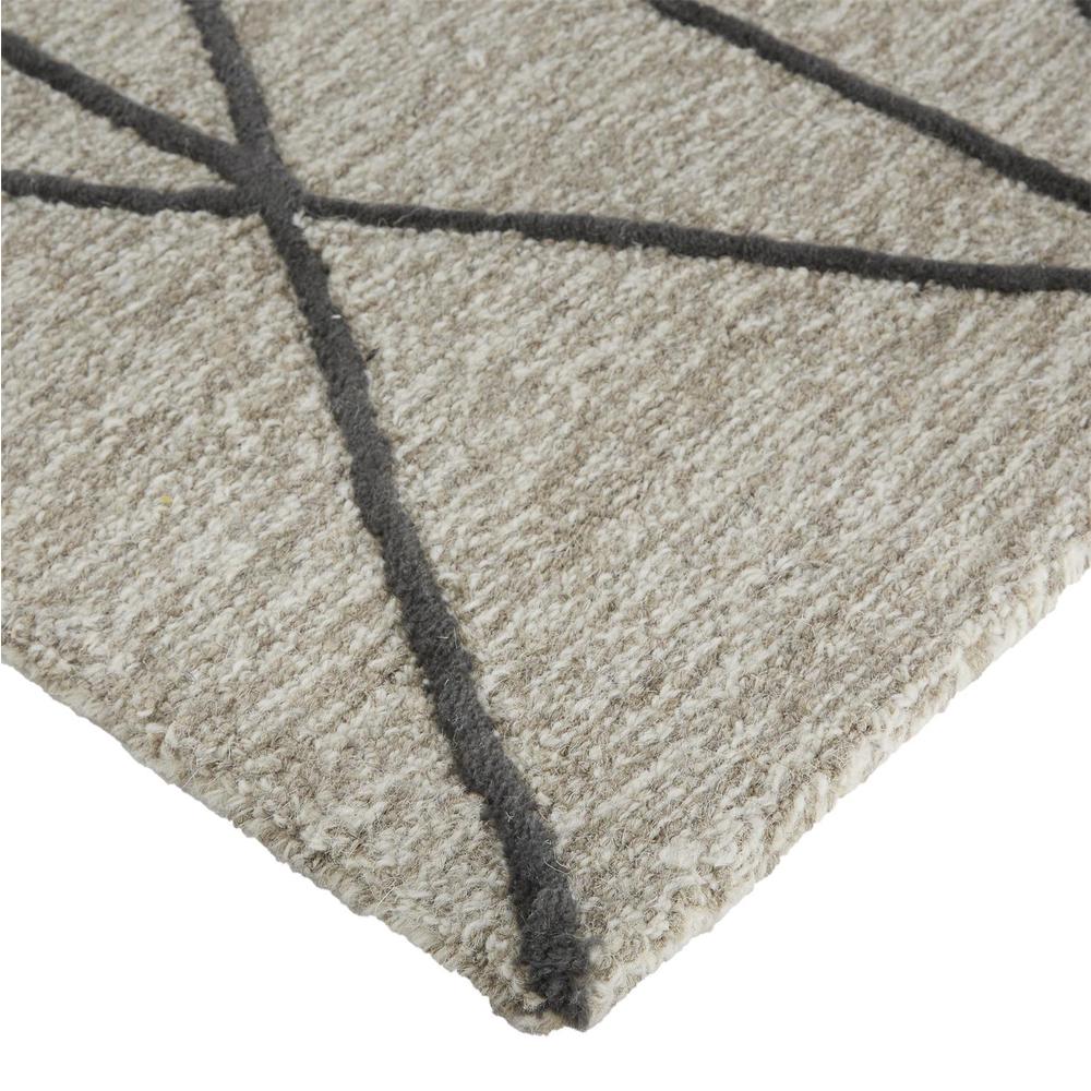 Lusk Contemporary Organic Wool Rug, Warm/Charcoal Gray, 5ft x 8ft Area Rug, I70R8083CHLGRYE10. Picture 2